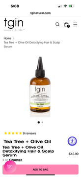 tgin Tea Tree detoxifying scalp serum